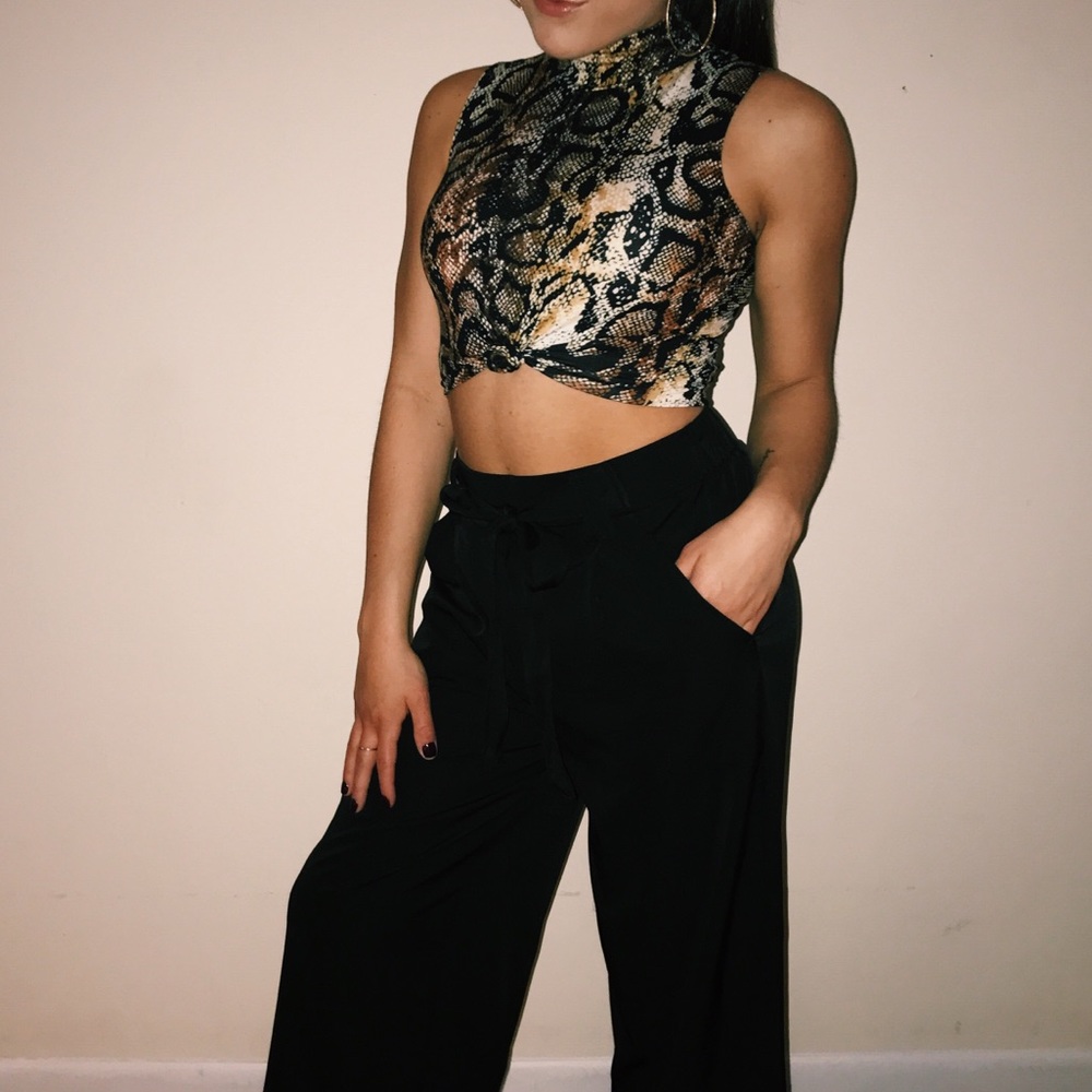 Snake skin crop top